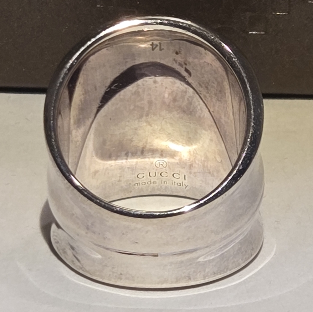 Authentic Gucci Sterling Silver Bamboo Ring Size 7 - Picture 6 of 9